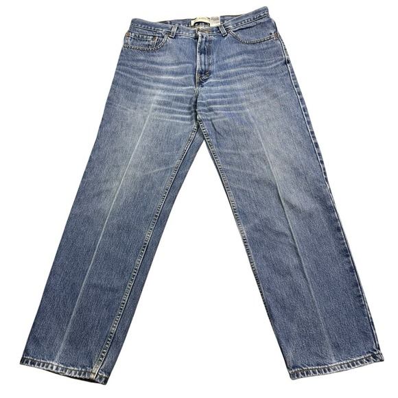 Vintage Levis 550 Jeans Men 34x30 Relaxed‎ Fit Baggy Denim Grunge Y2K Pleated - Picture 1 of 11